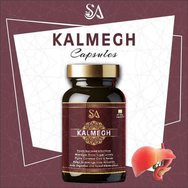 Kalmegh 60 Veg Capsules(An Ayurvedic Formula for Supporting Liver Function, Helps Protect Against Cold & Cough and Acts as an Immunity Booster, Maintains Overall Health & Well-being)