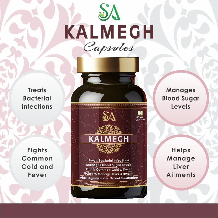 Kalmegh 60 Veg Capsules(An Ayurvedic Formula for Supporting Liver Function, Helps Protect Against Cold & Cough and Acts as an Immunity Booster, Maintains Overall Health & Well-being)