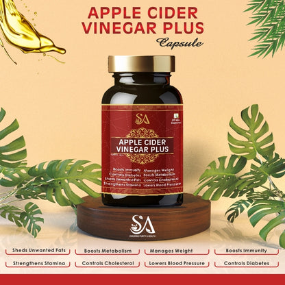 Sire Ayurveda APPLE CIDER VINEGAR PLUS Weight Loss, Control Diabetes, Cholesterol, Boosts Immunity, Stamina Capsules (60) Apple Cider Vinegar For Weight Loss