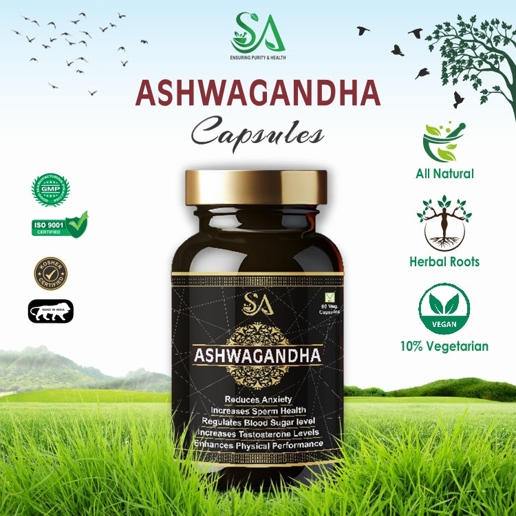 ASHWAGANDHA(Helps in Stress Management, Improve Energy and Stamina, Improves Strength & Energy, General Wellness)