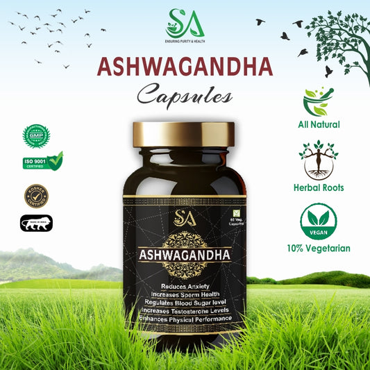 ASHWAGANDHA(Helps in Stress Management, Improve Energy and Stamina, Improves Strength & Energy, General Wellness)