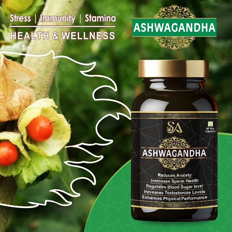ASHWAGANDHA(Helps in Stress Management, Improve Energy and Stamina, Improves Strength & Energy, General Wellness)