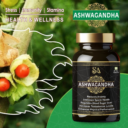 ASHWAGANDHA(Helps in Stress Management, Improve Energy and Stamina, Improves Strength & Energy, General Wellness)