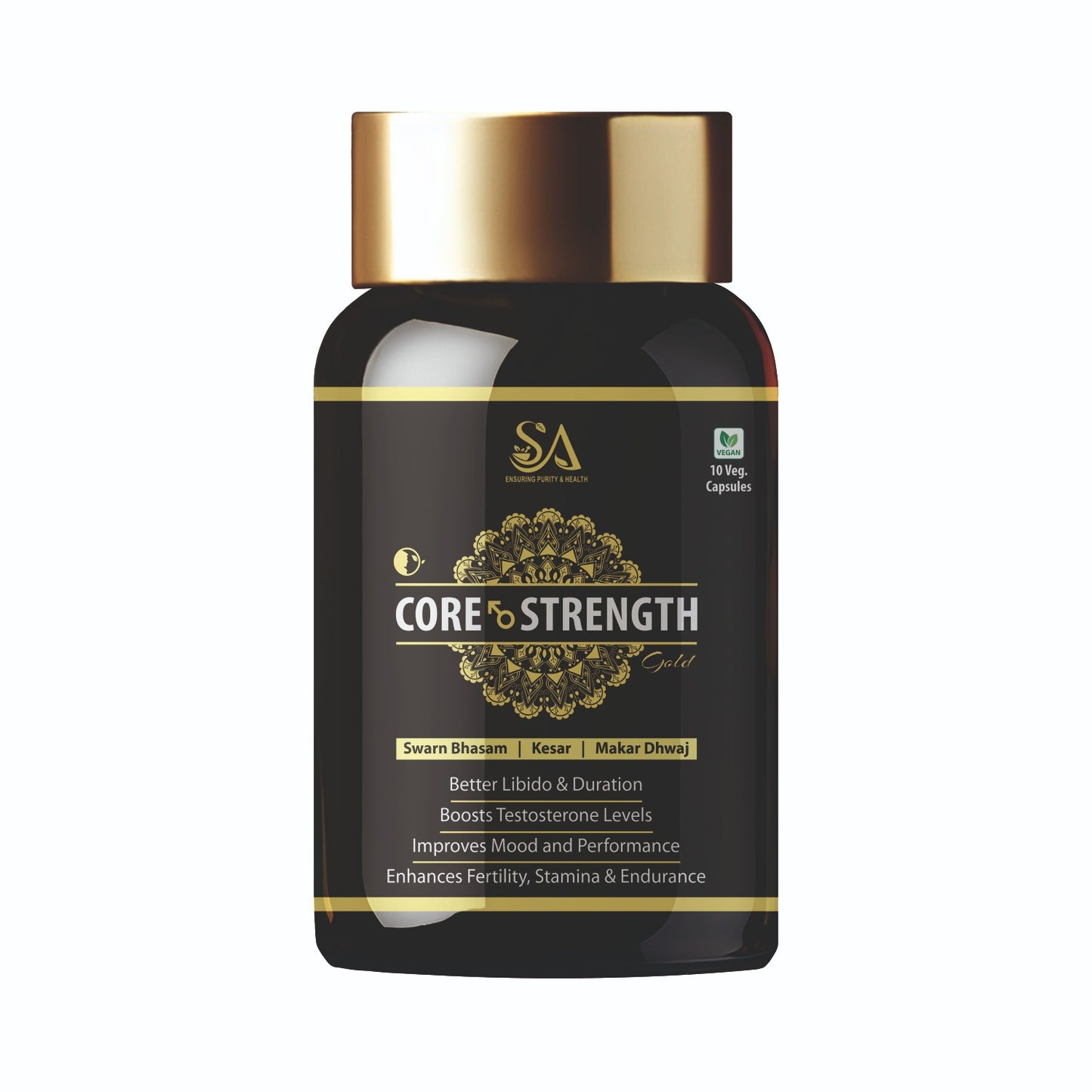 CORE STRENGTH Gold Capsules ( Free Men Massage Oil) 60 Capusles Set