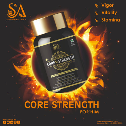 CORE STRENGTH Gold Capsules ( Free Men Massage Oil) 60 Capusles Set