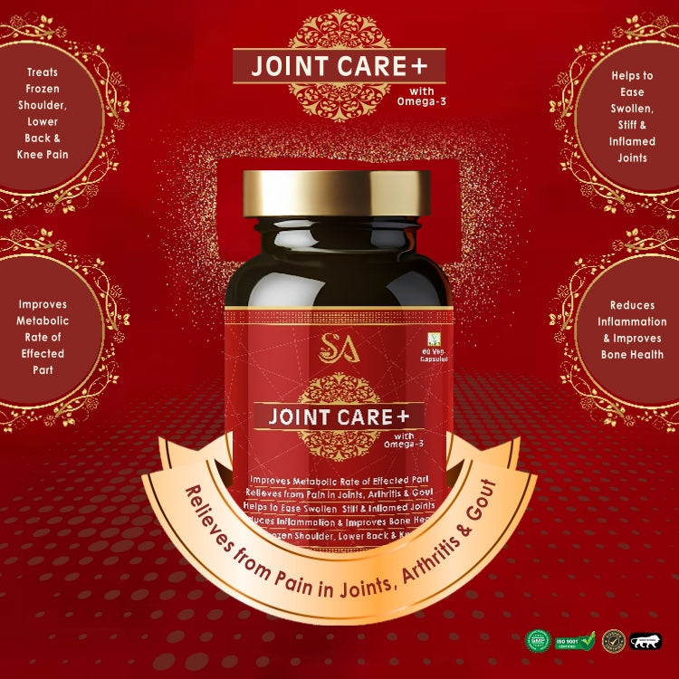 JOINT CARE+ with omega 3(Natural/Herbal for Daily Immunity & Resistance to infection ,Bone &Joint Wellness, Decreasing Workout Post Injuries)