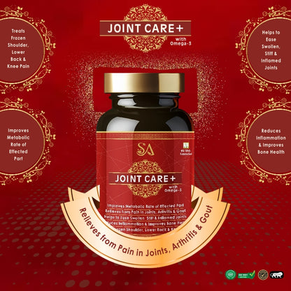 JOINT CARE+ with omega 3(Natural/Herbal for Daily Immunity & Resistance to infection ,Bone &Joint Wellness, Decreasing Workout Post Injuries)