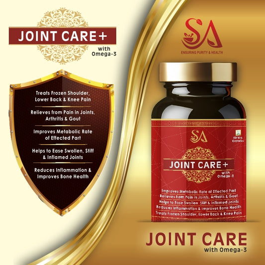 JOINT CARE+ with omega 3(Natural/Herbal for Daily Immunity & Resistance to infection ,Bone &Joint Wellness, Decreasing Workout Post Injuries)