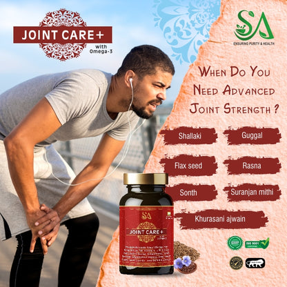 JOINT CARE+ with omega 3(Natural/Herbal for Daily Immunity & Resistance to infection ,Bone &Joint Wellness, Decreasing Workout Post Injuries)