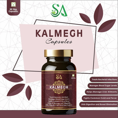 Kalmegh 60 Veg Capsules(An Ayurvedic Formula for Supporting Liver Function, Helps Protect Against Cold & Cough and Acts as an Immunity Booster, Maintains Overall Health & Well-being)