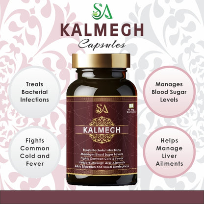 Kalmegh 60 Veg Capsules(An Ayurvedic Formula for Supporting Liver Function, Helps Protect Against Cold & Cough and Acts as an Immunity Booster, Maintains Overall Health & Well-being)