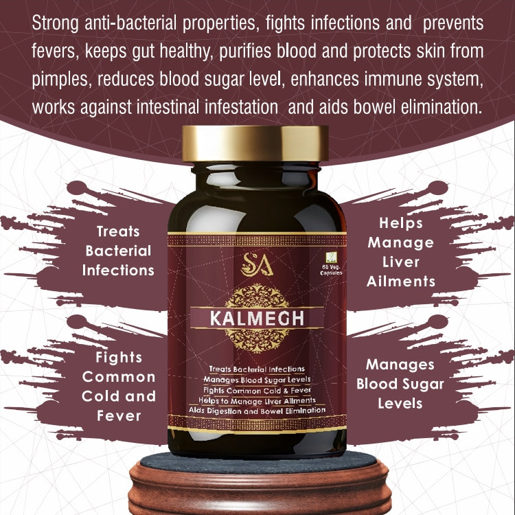 Kalmegh 60 Veg Capsules(An Ayurvedic Formula for Supporting Liver Function, Helps Protect Against Cold & Cough and Acts as an Immunity Booster, Maintains Overall Health & Well-being)