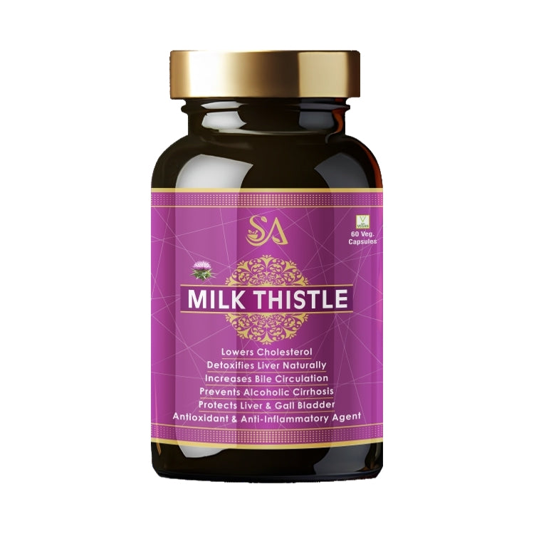 Sire Ayurveda Milk Thistle Capsules | 60 Veg Capsules | For Liver Support & Liver Detox | For both Men & Women