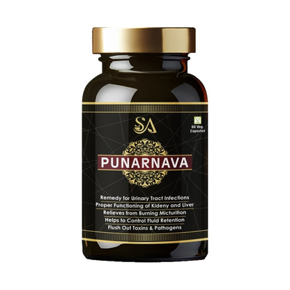 PUNARNAVA Capsules| Good Gut Health & Healthy Appetite| Heart and Urinary Health|UTI|Kidney|Liver|Fluid retention| – 60 Veg capsules| MEN HEALTH WELLBEING