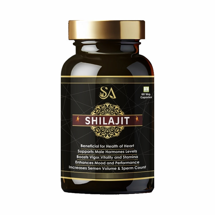 Shilajit Original - 60 Veg Capsules Stamina & Reproductive Health Support,Improve Immunity