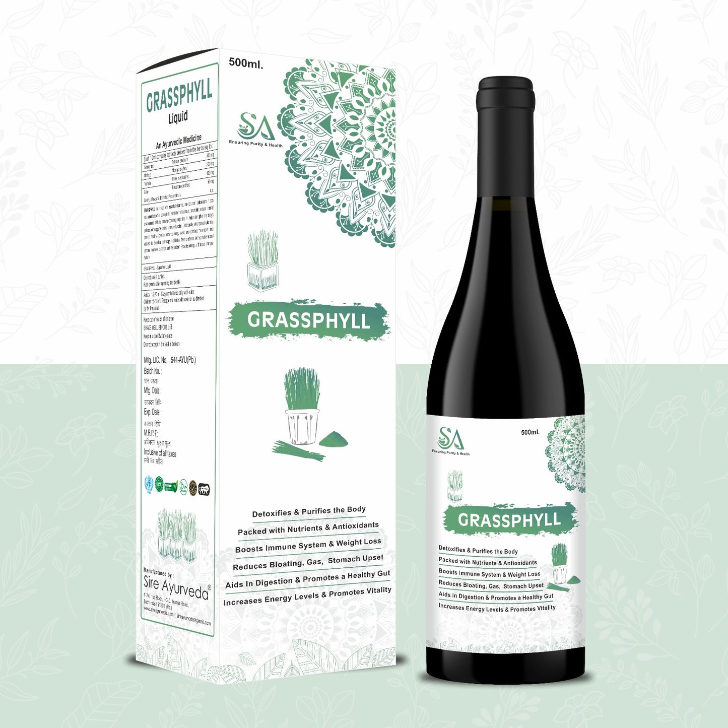 GRASSPHYLL(Effective Weight Management, Natural Detoxification, Anti-Inflammation & Energy Supplement For Men & Women)