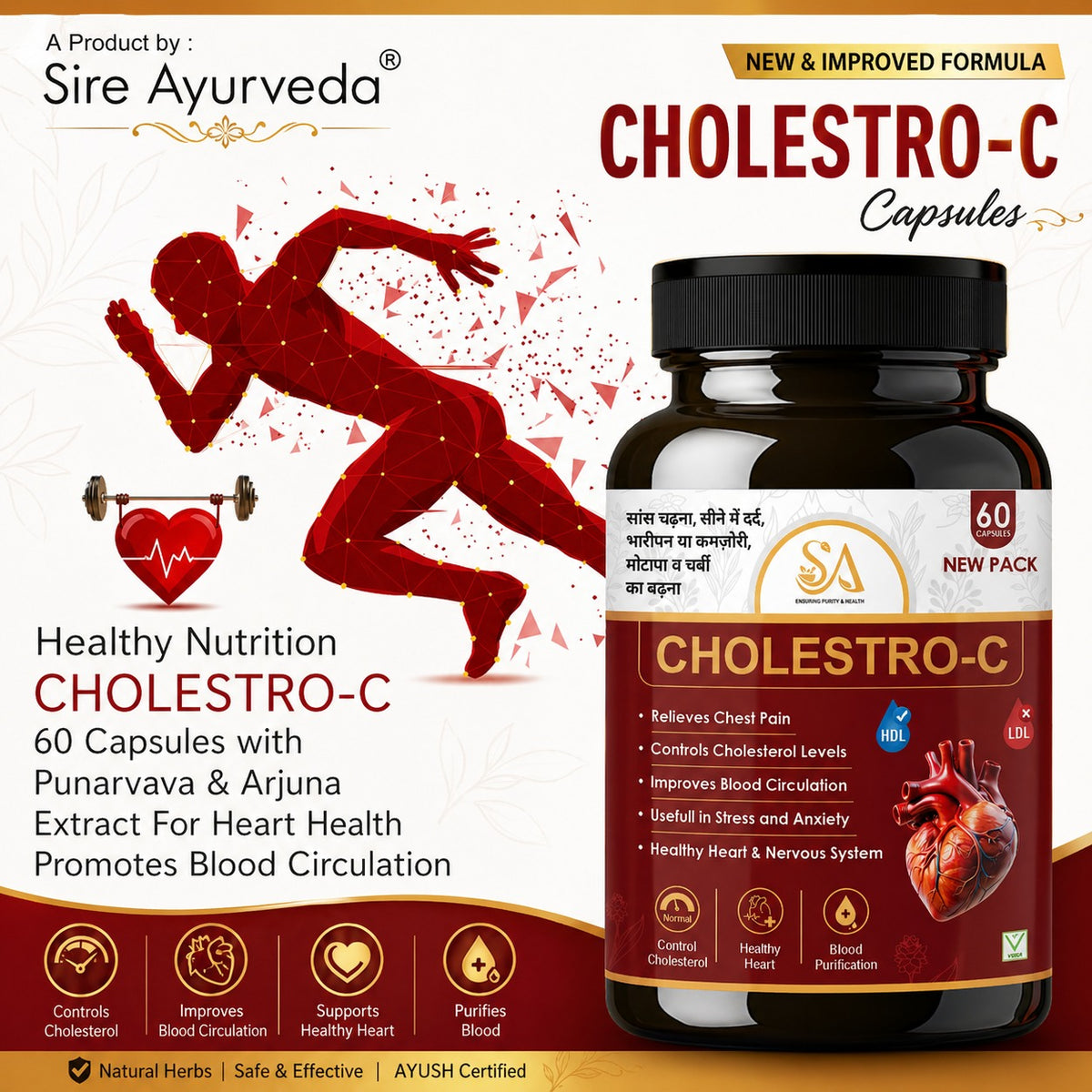 Sire® CHOLESTRO-C Capsules (30 Days Medicine)